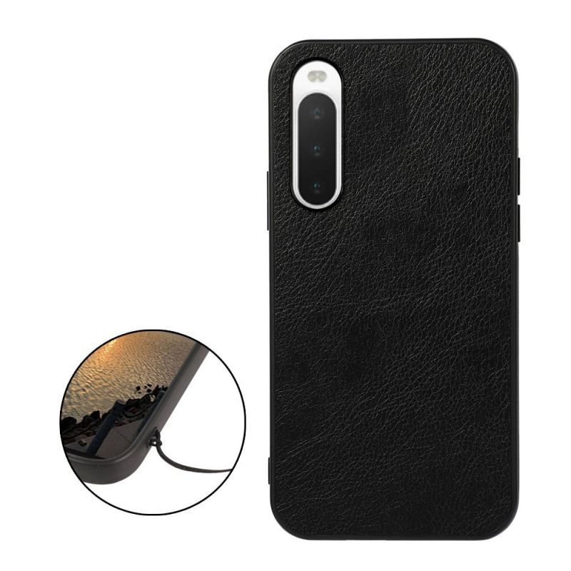 Coque Sony Xperia 10 IV Style Cuir Litchi