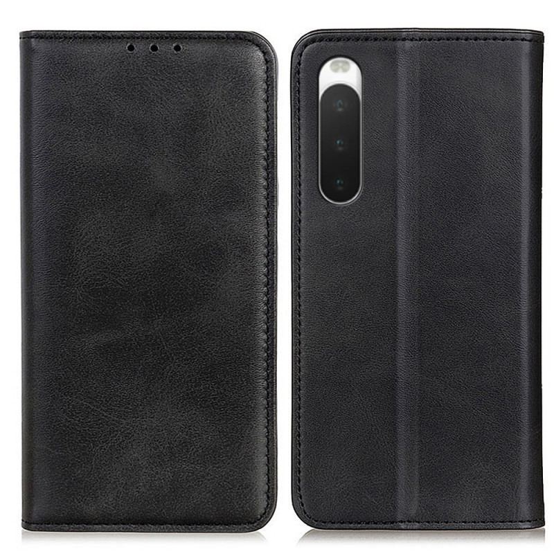 Flip Cover Sony Xperia 10 IV Cuir Fendu