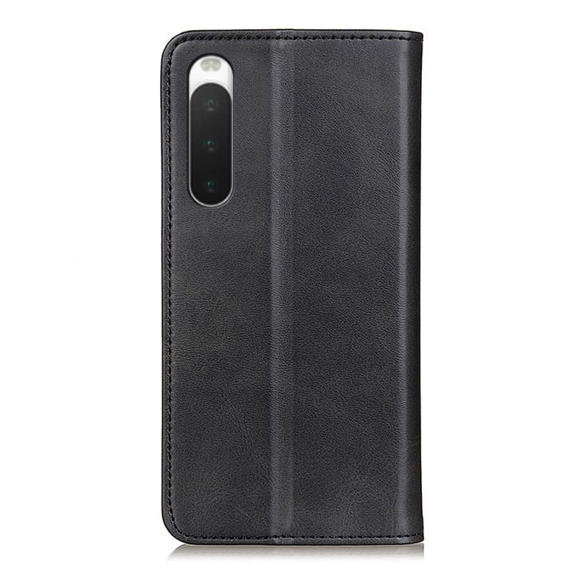 Flip Cover Sony Xperia 10 IV Cuir Fendu
