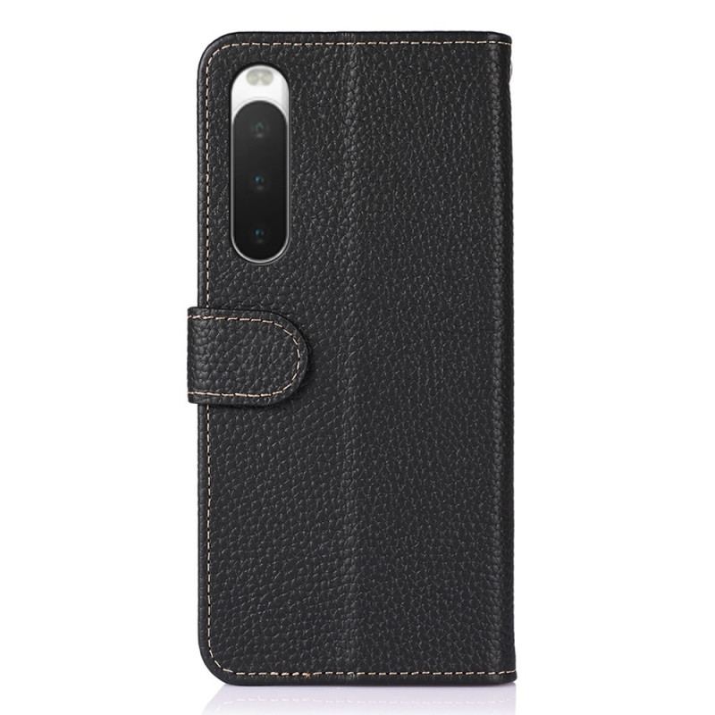 Housse Sony Xperia 10 IV Cuir Litchi KHAZNEH