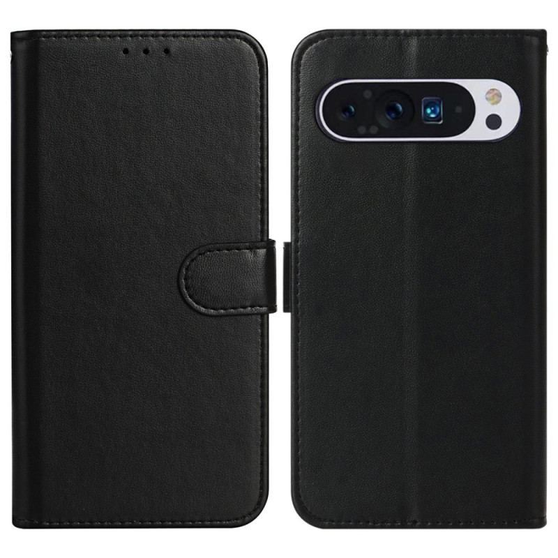 Housse Google Pixel 9 / Pixel 9 Pro Effet Cuir avec Lanière