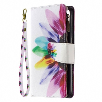 Housse Realme C11 Poche Zippée Fleur