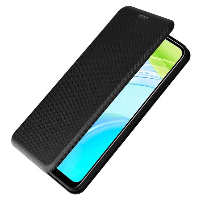 Flip Cover Realme C30 Fibre Carbone à Anneau-Support