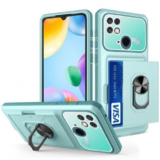 Coque Xiaomi Redmi 10C Anneau-Support et Porte-Carte