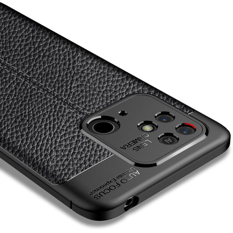 Coque Xiaomi Redmi 10C Effet Cuir Litchi Double Line