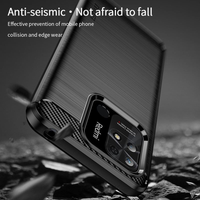 Coque Xiaomi Redmi 10C Fibre Carbone Brossée MOFI