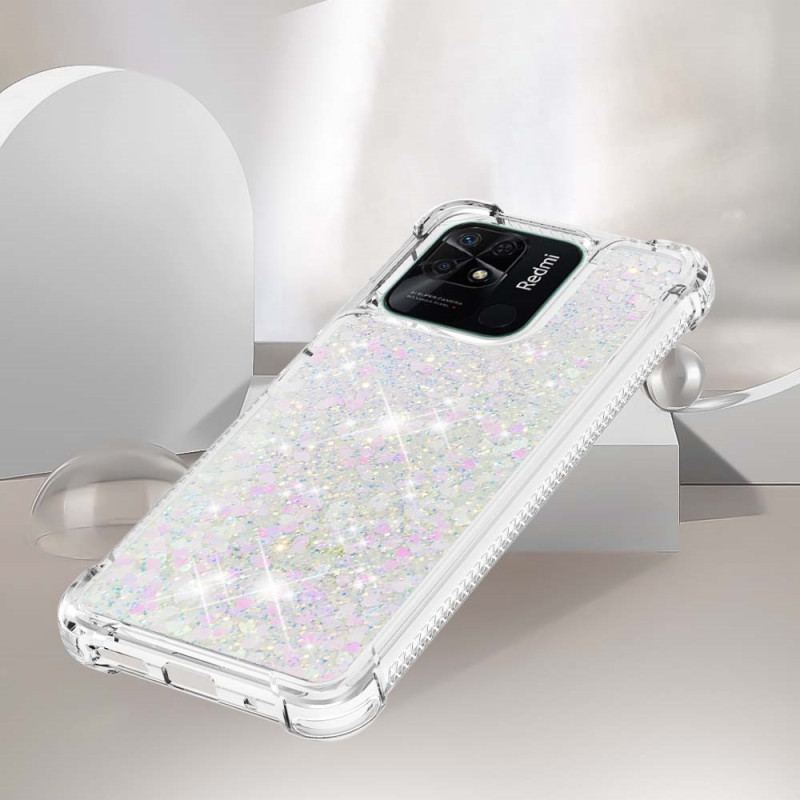 Coque Xiaomi Redmi 10C Paillettes Colorées