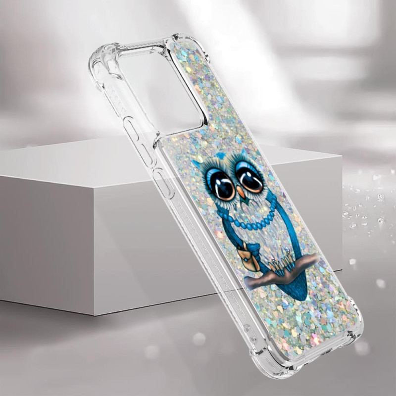 Coque Xiaomi Redmi 10C Paillettes Miss Hibou