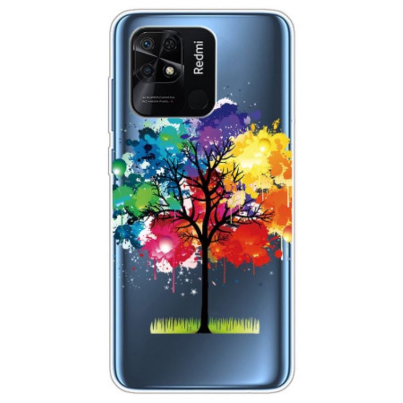 Coque Xiaomi Redmi 10C Transparente Arbre Aquarelle