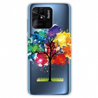 Coque Xiaomi Redmi 10C Transparente Arbre Aquarelle