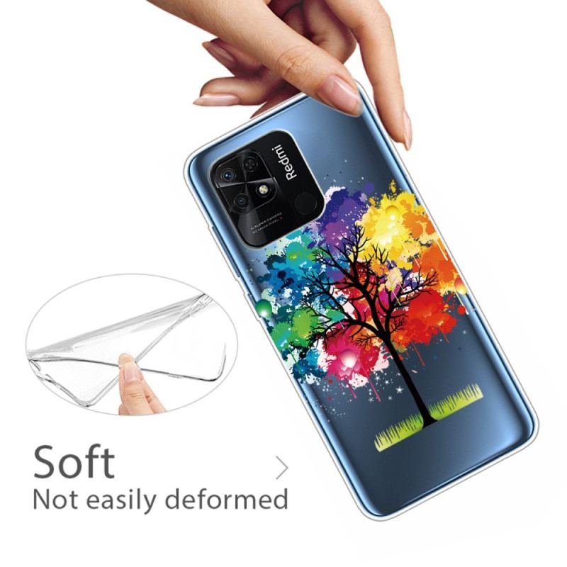 Coque Xiaomi Redmi 10C Transparente Arbre Aquarelle