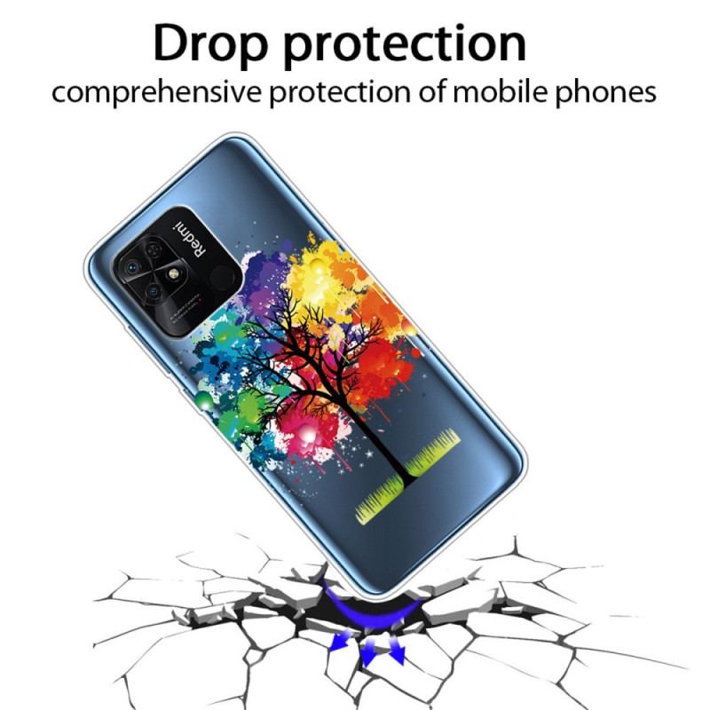 Coque Xiaomi Redmi 10C Transparente Arbre Aquarelle