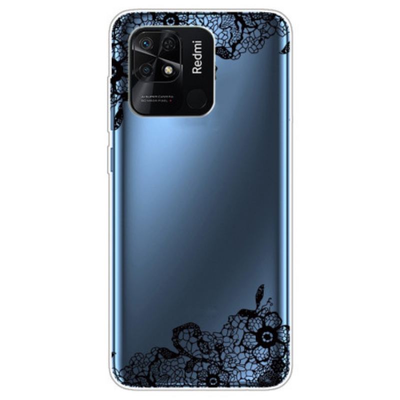 Coque Xiaomi Redmi 10C Transparente Jolie Dentelle