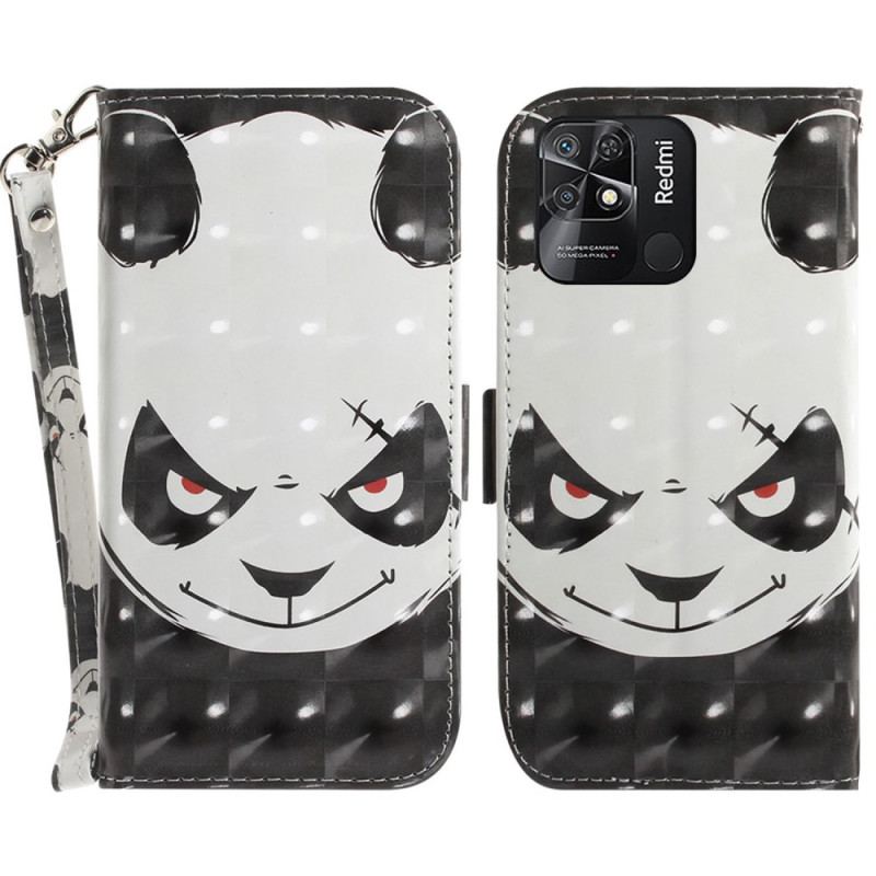 Housse Xiaomi Redmi 10C Angry Panda à Lanière