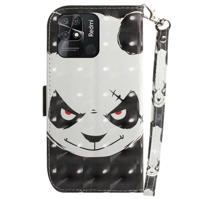 Housse Xiaomi Redmi 10C Angry Panda à Lanière