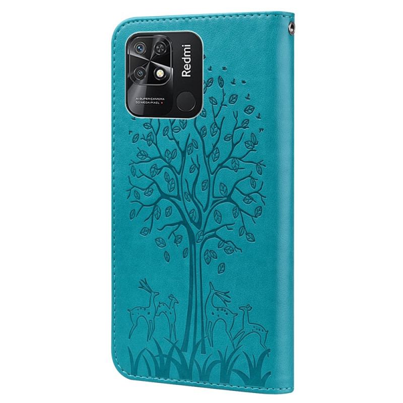 Housse Xiaomi Redmi 10C Arbre et Cerfs