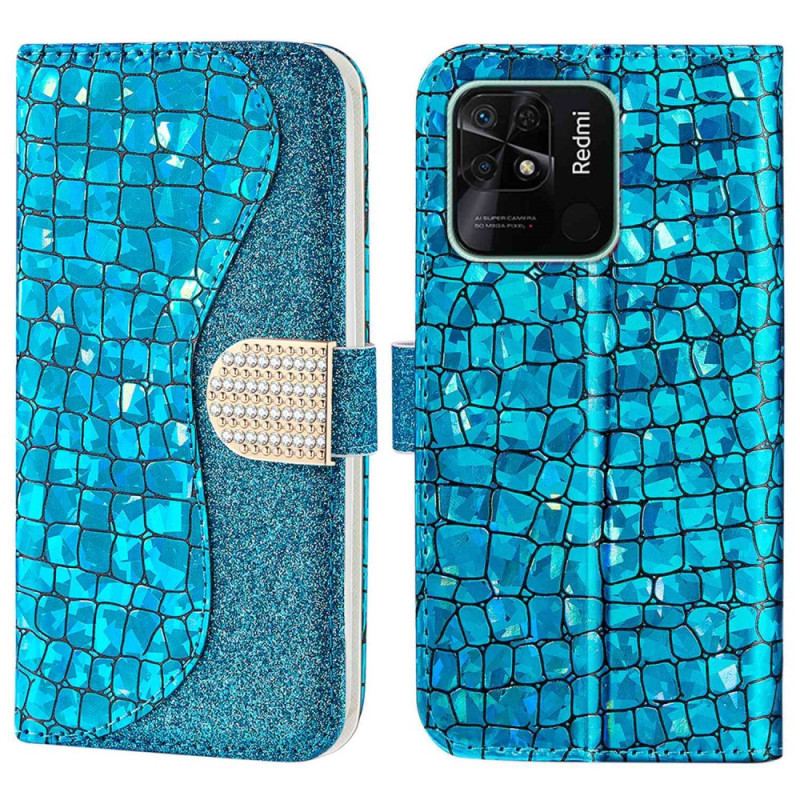 Housse Xiaomi Redmi 10C Croco Diamants