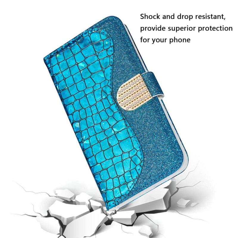 Housse Xiaomi Redmi 10C Croco Diamants