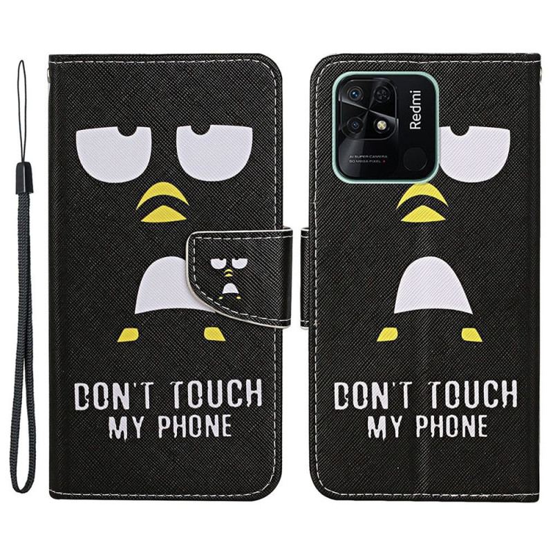Housse Xiaomi Redmi 10C Don't Touch my Phone à Lanière
