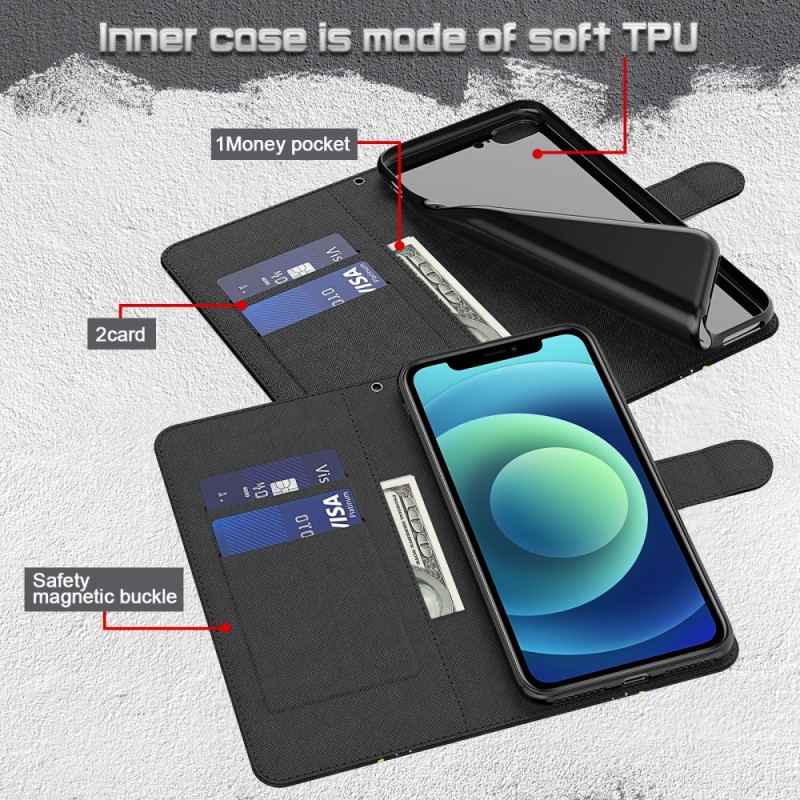 Housse Xiaomi Redmi 10C Motif Cachemire à Lanière