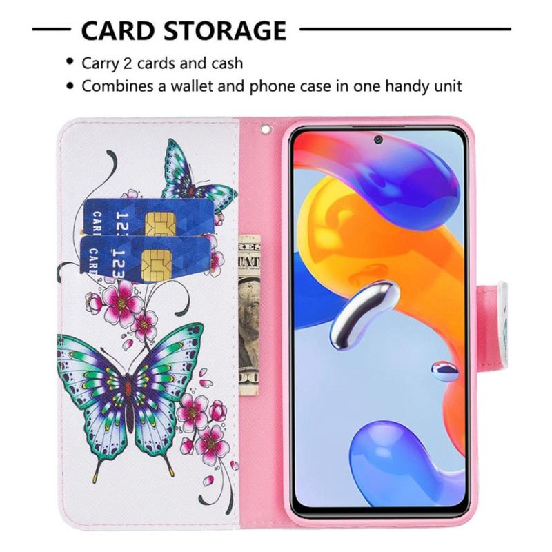 Housse Xiaomi Redmi 10C Papillons Colorés