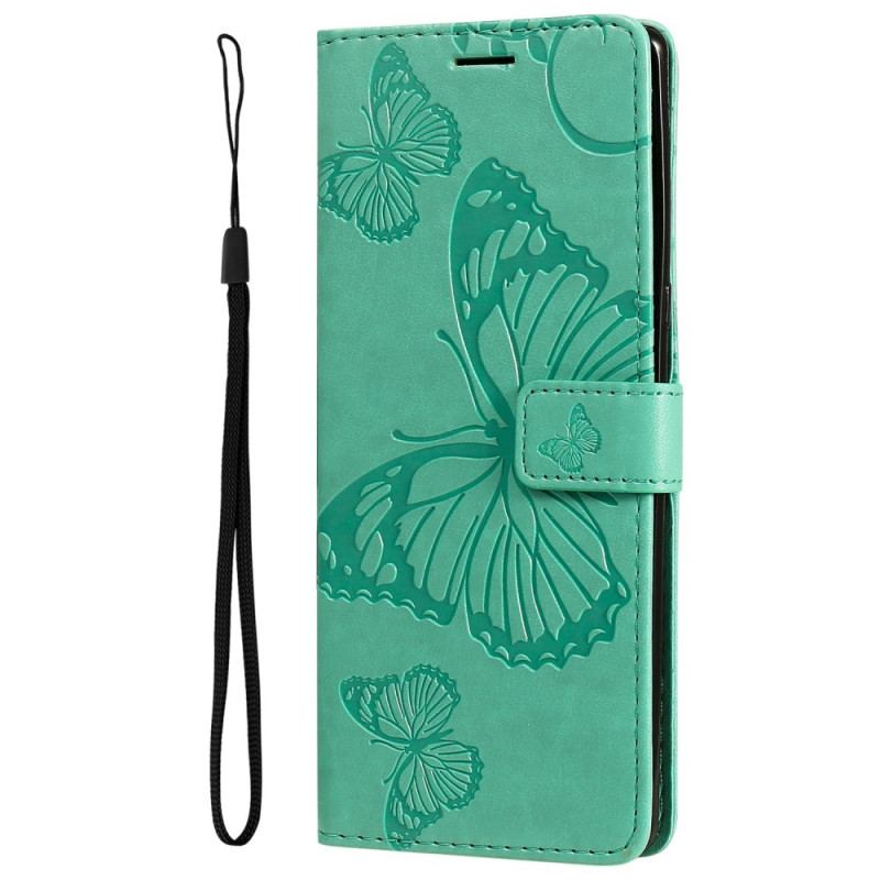 Housse Xiaomi Redmi 10C Papillons Géants à Lanière