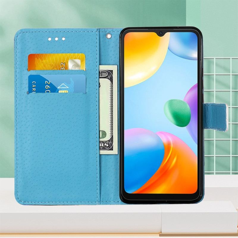 Housse Xiaomi Redmi 10C Papillons Volants à Lanière