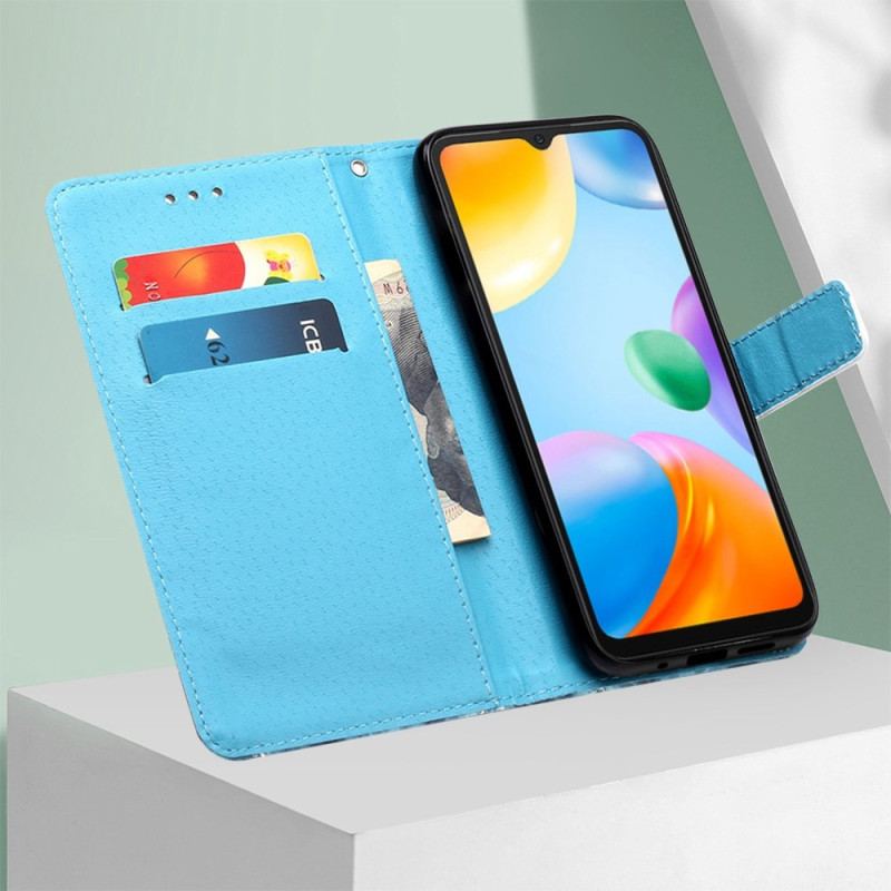 Housse Xiaomi Redmi 10C Papillons Volants à Lanière