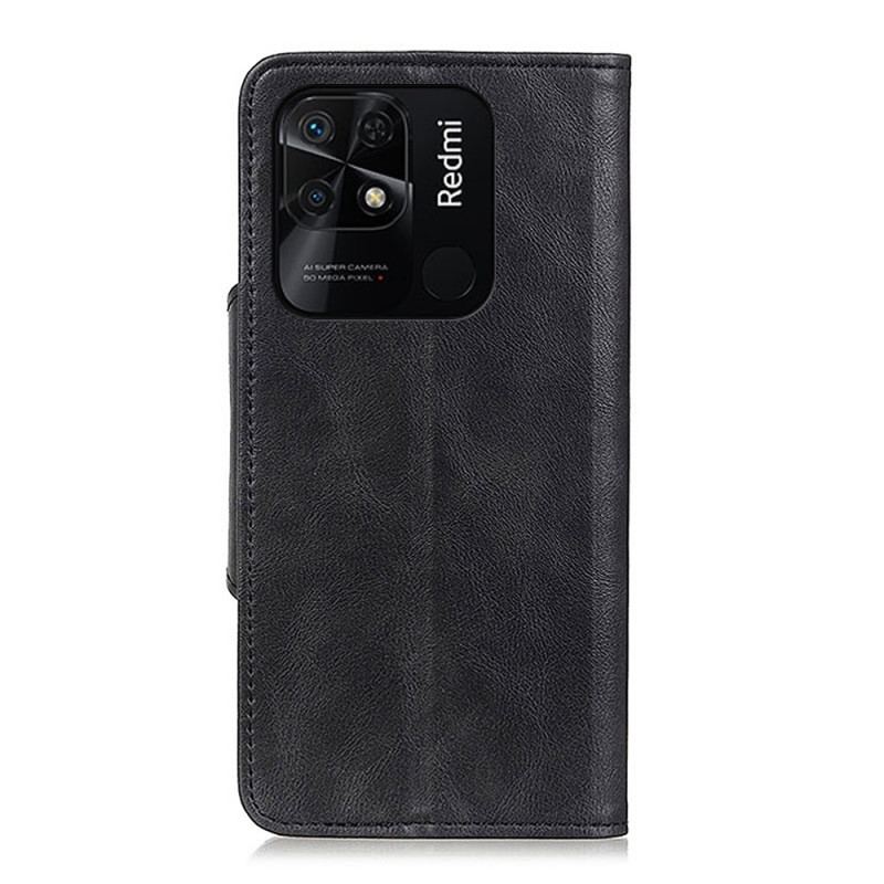 Housse Xiaomi Redmi 10C Simili Cuir Bouton Magnétique