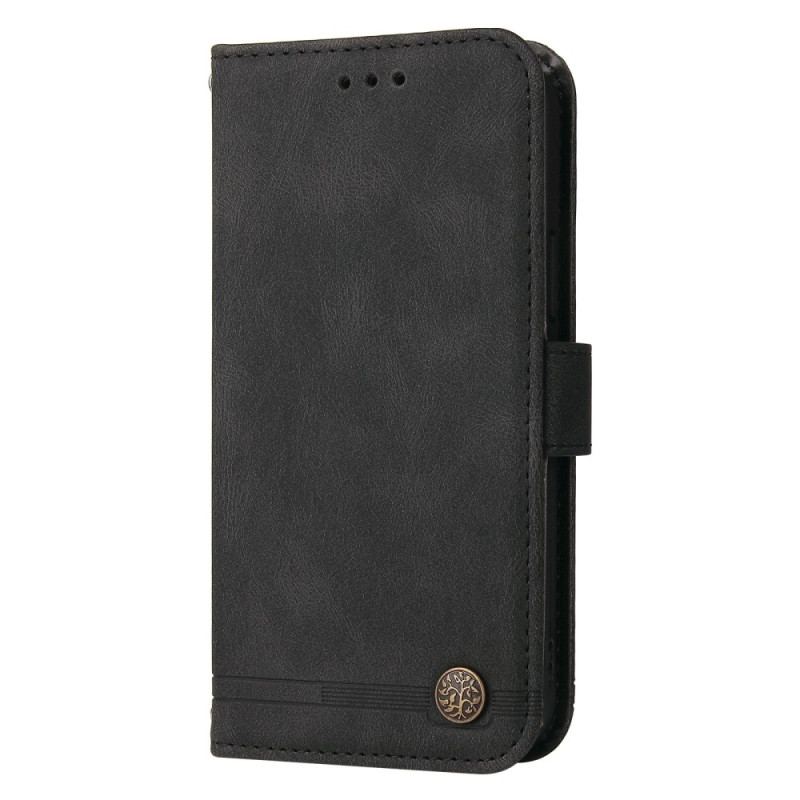 Housse Xiaomi Redmi 10C Style Cuir avec Rivet Décoratif