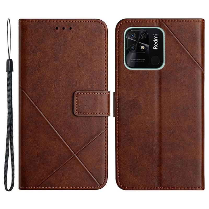 Housse Xiaomi Redmi 10C Style Cuir Géo X Design