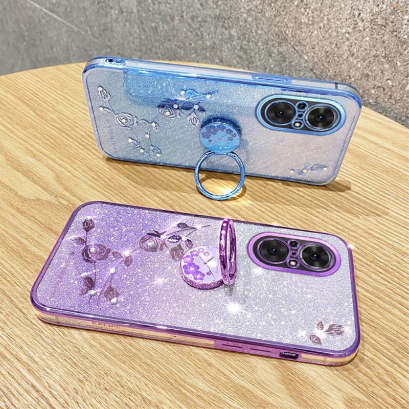 Coque Realme C67 Anneau-Support Strass