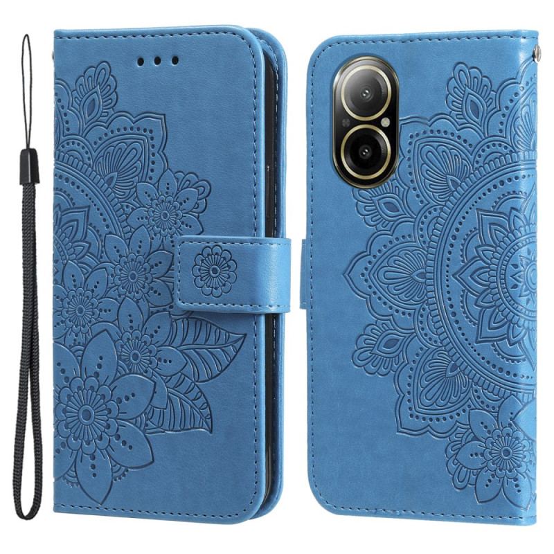 Housse Realme C67 4G Motif Floral à Lanière