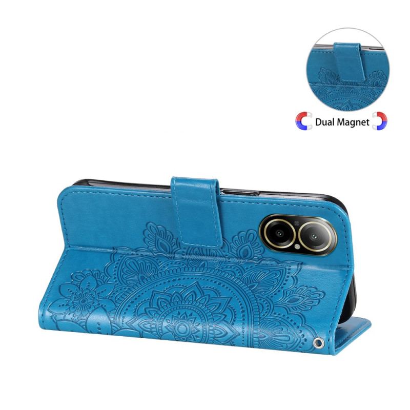 Housse Realme C67 4G Motif Floral à Lanière