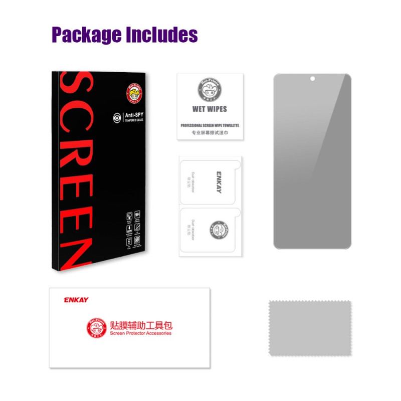 Protection en Verre Trempé Anti-Espion pour Écran Realme C67