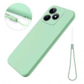 Coque Realme C53 / C51 Silicone Liquide à Lanière