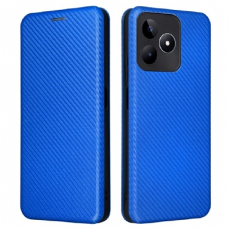 Flip Cover Realme C53 / C51 Fibre Carbone