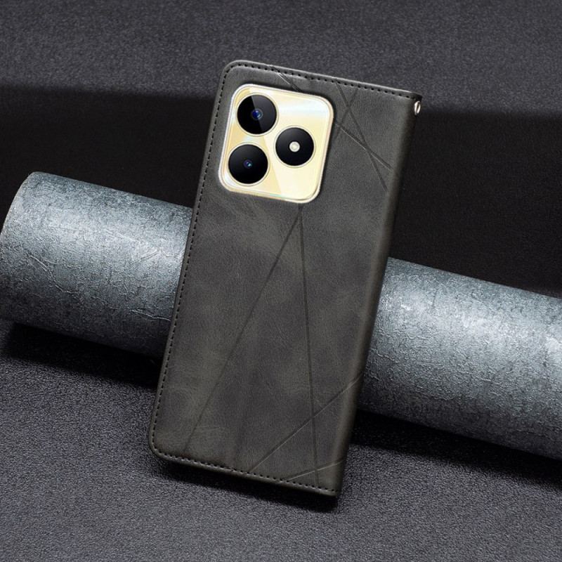 Flip Cover Realme C53 / C51 Motif Géométrique