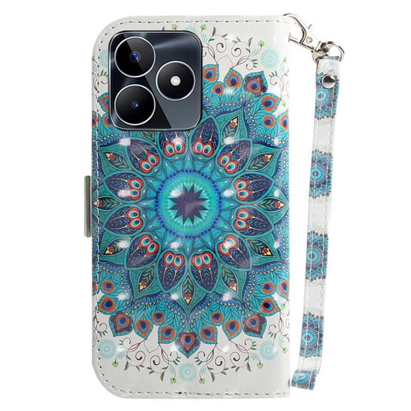 Housse Realme C53 / C51 Mandala Vert à Lanière