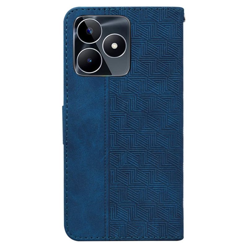 Housse Realme C53 / C51 Motif Tissé à Lanière