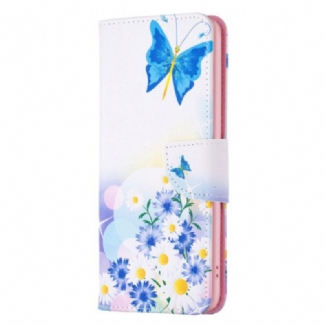 Housse Realme C53 / C51 Papillon et Fleurs Aquarelle