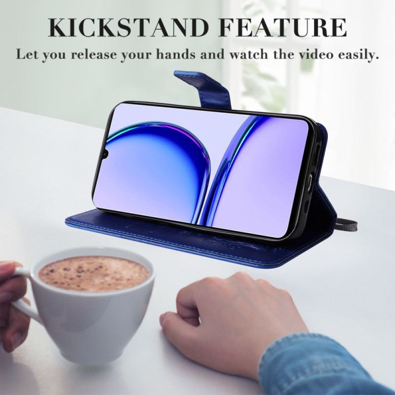 Housse Realme C53 / C51 Papillons Géants à Lanière