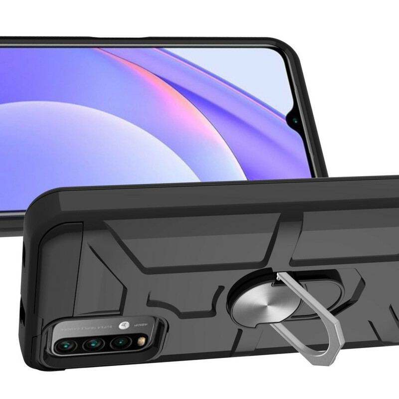 Coque Xiaomi Redmi 9T Anneau-Support Métallisée