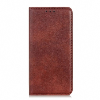 Flip Cover Xiaomi Redmi 9T Cuir Fendu Mat
