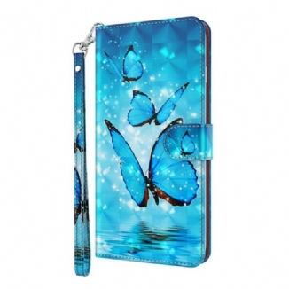 Housse Xiaomi Redmi 9T Papillons Bleus Volants