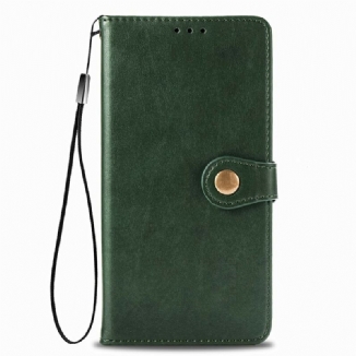 Housse Xiaomi Redmi 9T Simili Cuir et Fermoir Vintage