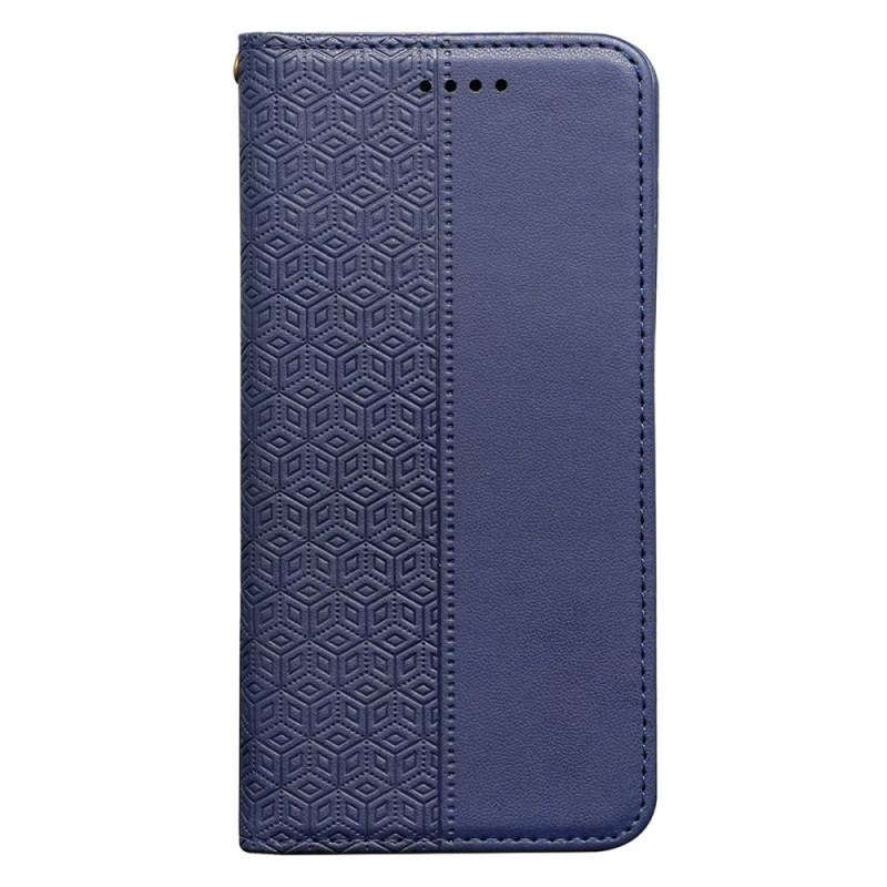 Flip Cover OnePlus 13R 5G Motif Quadrillé à Lanière