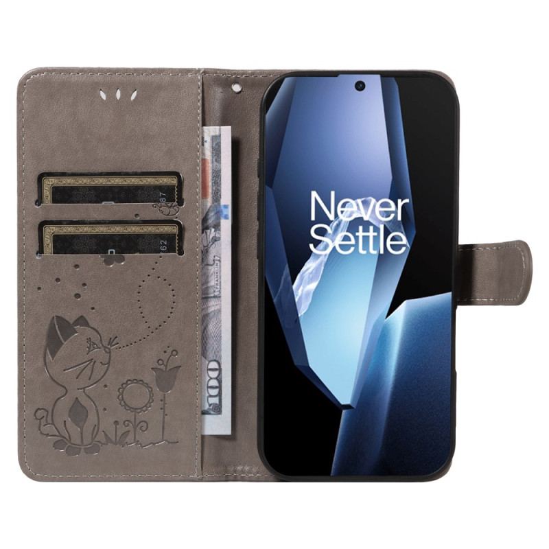 Housse OnePlus 13R Chat et Abeille
