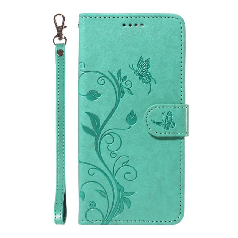 Housse OnePlus 13R Motif Floral à Lanière