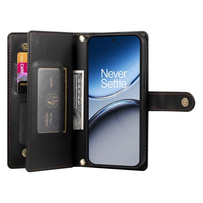 Housse OnePlus 13R Portefeuille à Lanière et Bandoulière